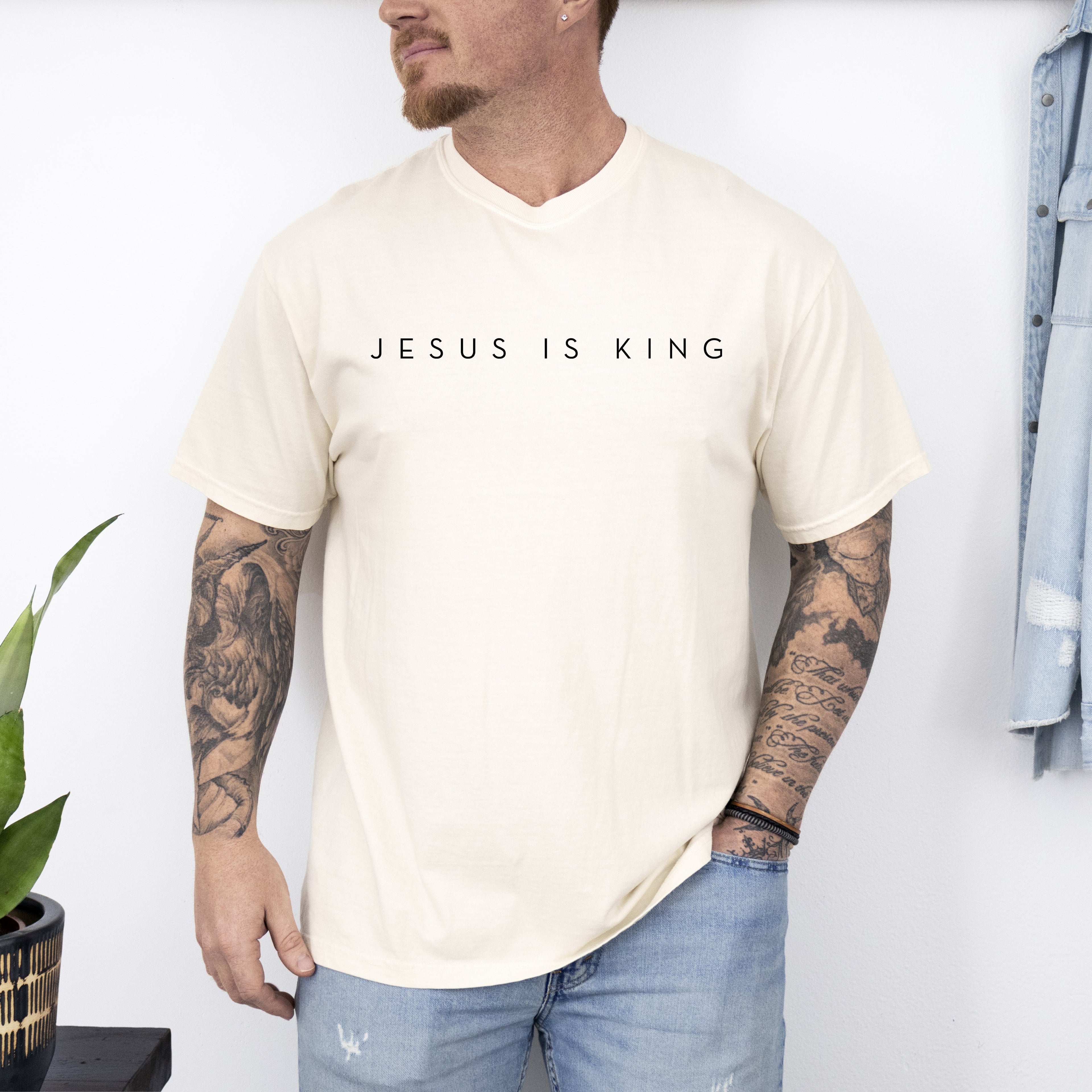 Jesus Is King, Minimalist, Religious, Faith, Gospel, Christian Tshirt Comfort Colors T-Shirt