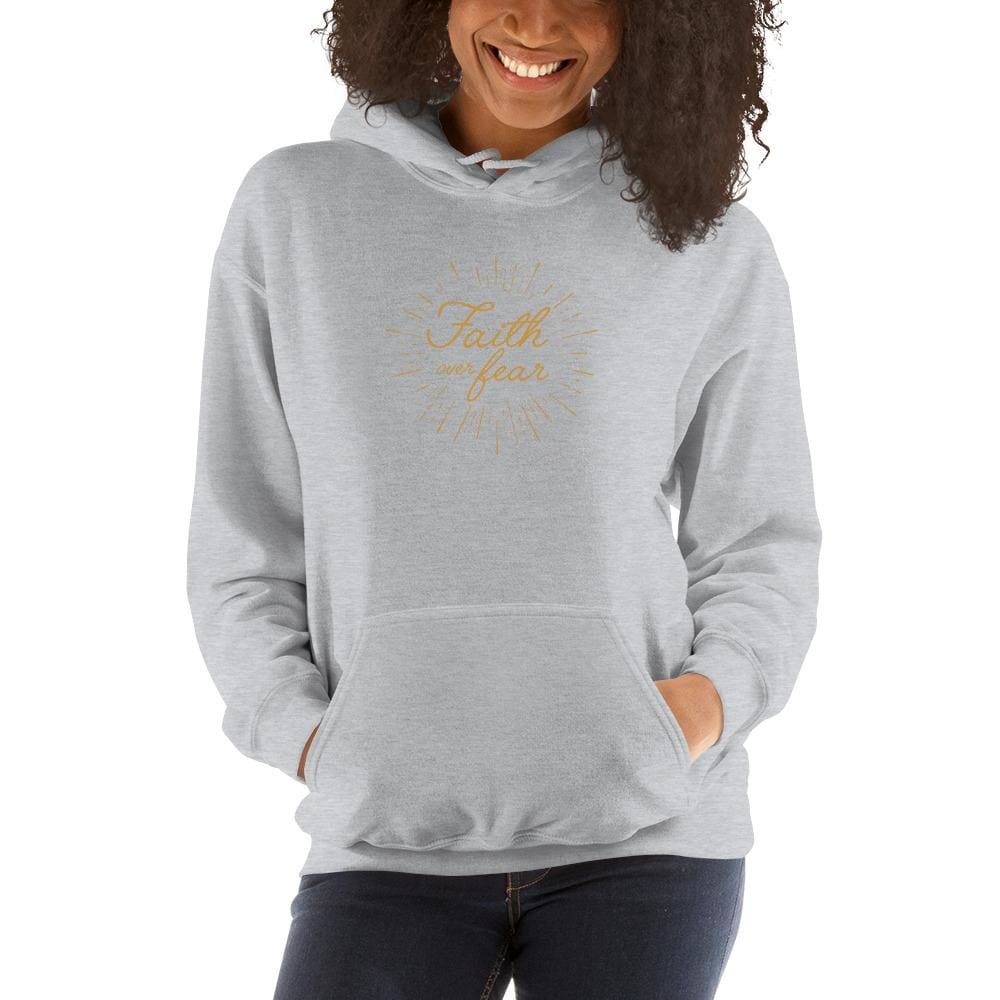 Women's Faith over Fear Christian Hoodie Sweatshirt